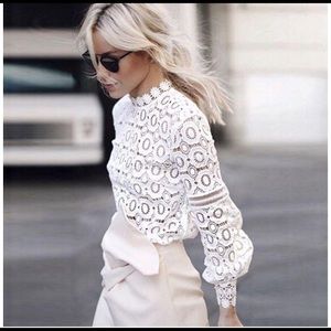 Long Sleeve Lace Blouse